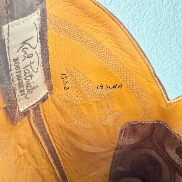 NEW Rod Patrick Mens Cowboy Boots 14.5AA Perro Loco Brown Western Square Toe - Picture 10 of 12